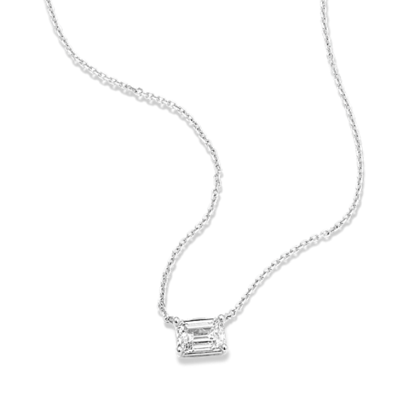 Emerald Cut 1 ctw Lab-Grown Diamond Pendant
