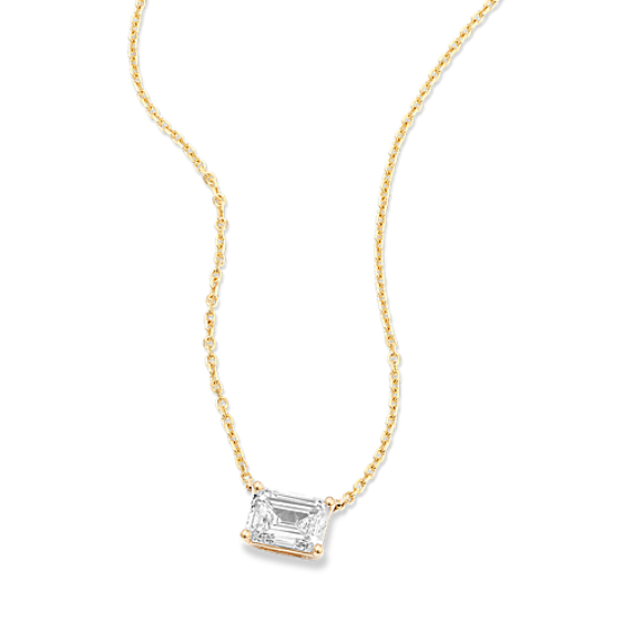 Emerald Cut 1 ctw Lab-Grown Diamond Pendant