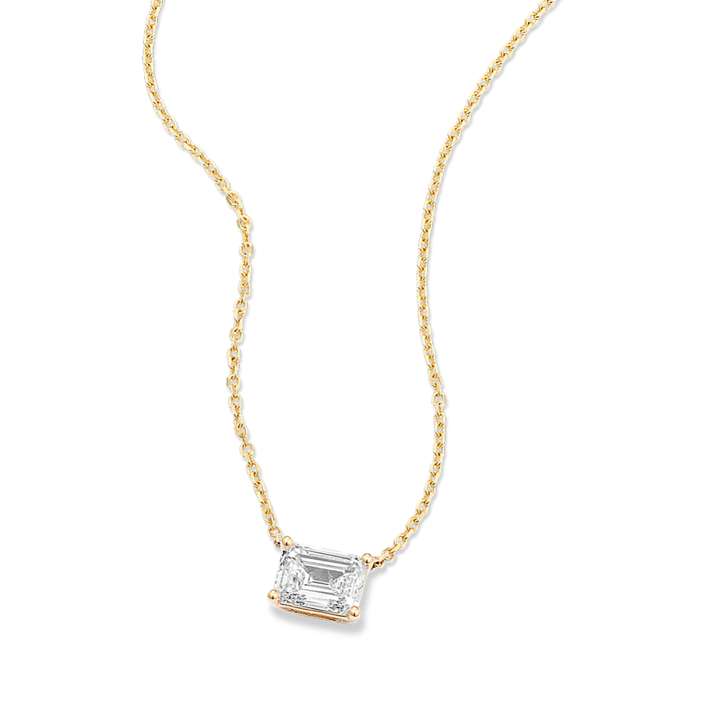 Emerald Cut 1 ctw Lab-Grown Diamond Pendant
