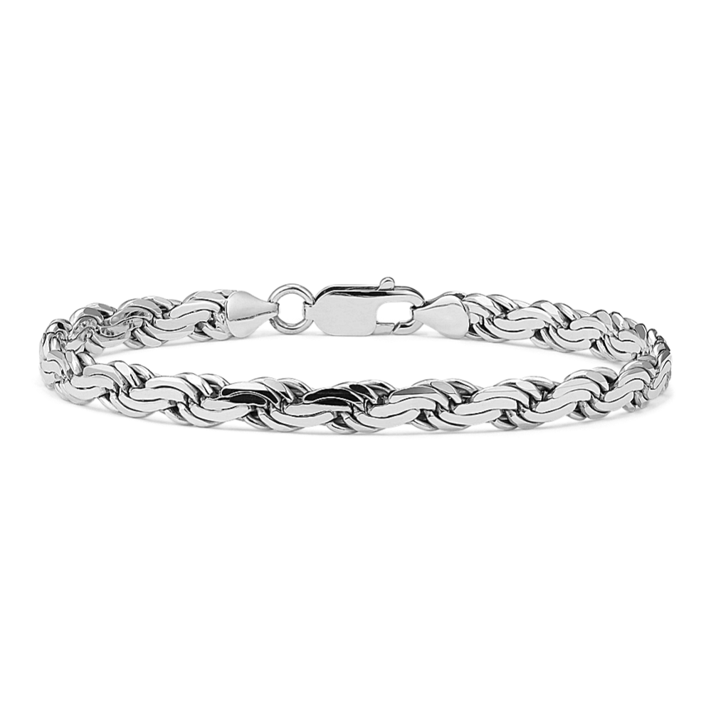 8.5'' Sterling Silver Rope Bracelet (4.9mm)