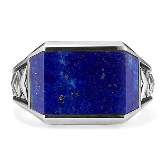 Xavier Blue Lapis Ring in Sterling Silver in Sterling Silver