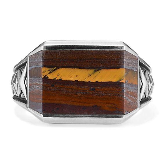 Xavier Tiger Eye Ring in Sterling Silver