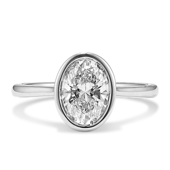 1 1/2 ct Lab-Grown Diamond Bezel Engagement Ring