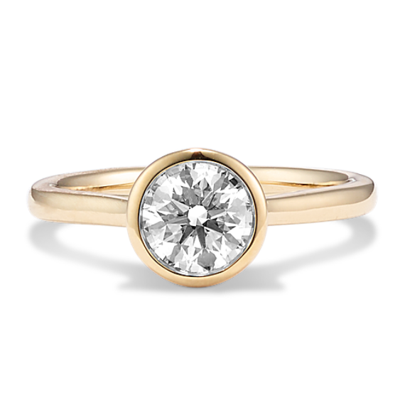 1 ct Lab-Grown Diamond Bezel Engagement Ring