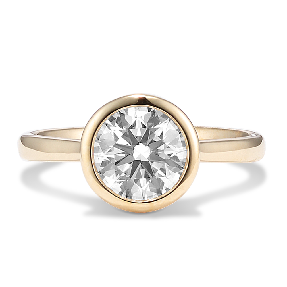 1 1/2 ct Lab-Grown Diamond Bezel Engagement Ring