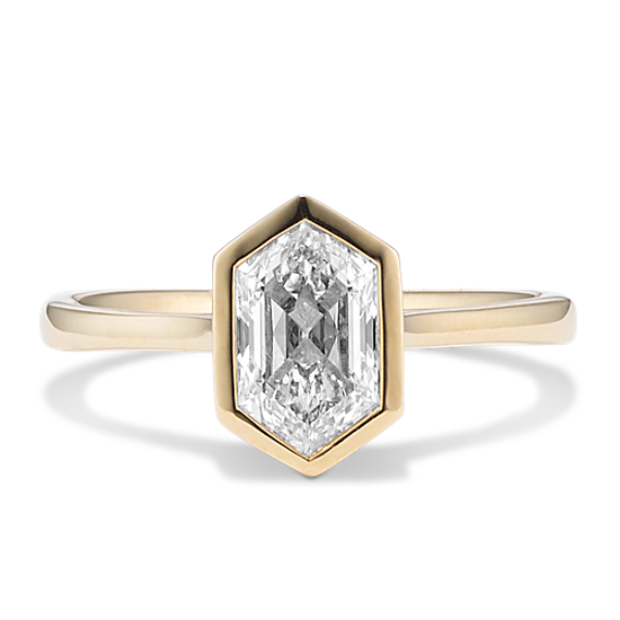 1 ct Lab-Grown Diamond Bezel Engagement Ring