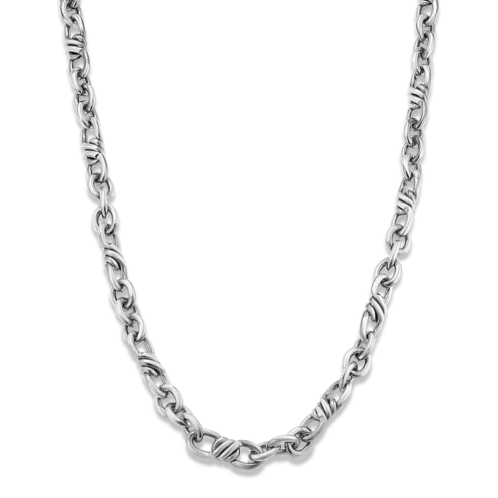 22'' Sterling Silver Knotted Cable Chain (7.4mm)
