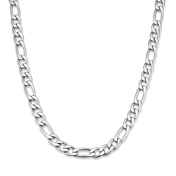 24'' Stainless Steel Figaro Chain (5mm)