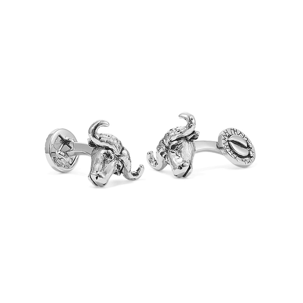 Buffalo Cufflinks in Sterling Silver