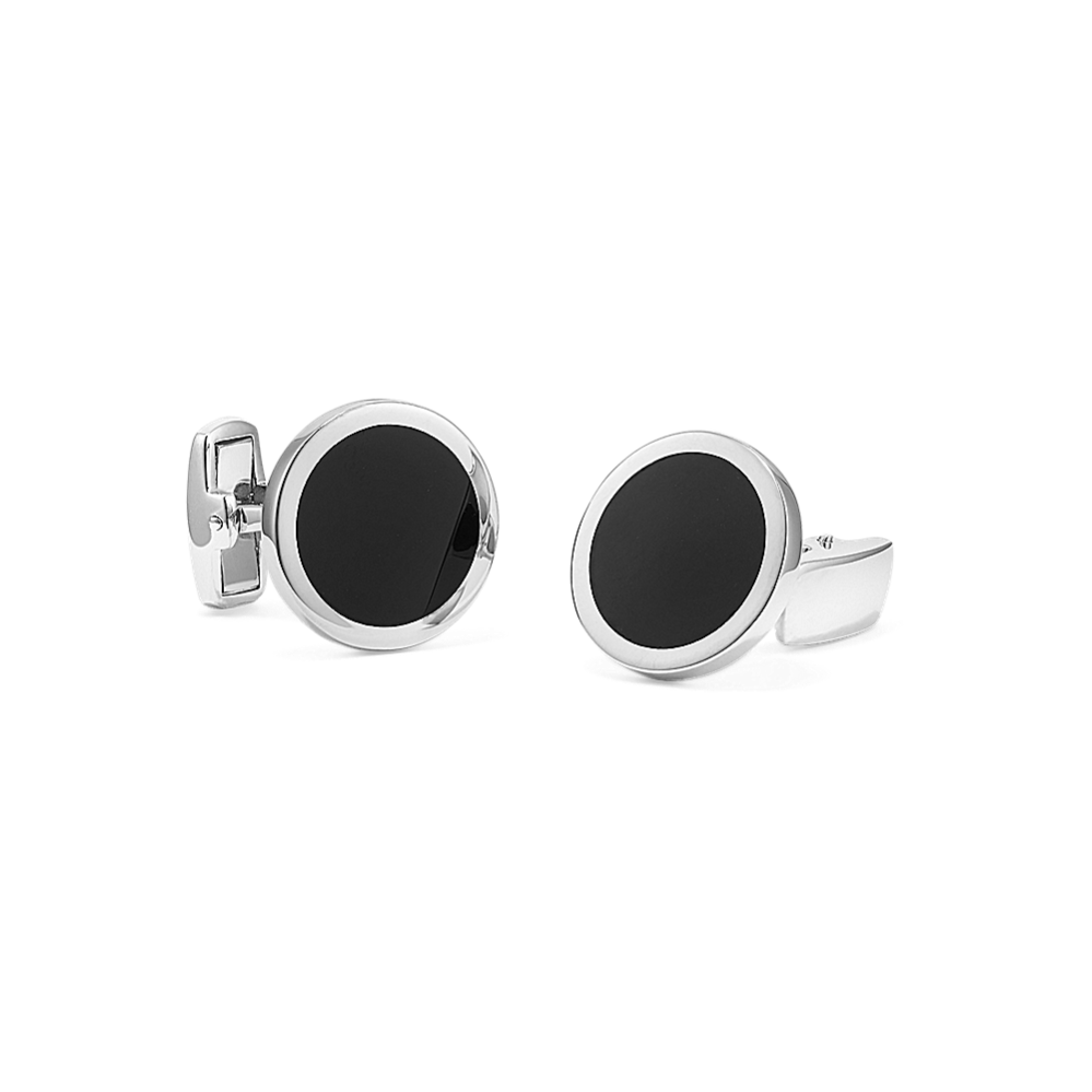 Onyx Cufflinks in Sterling Silver