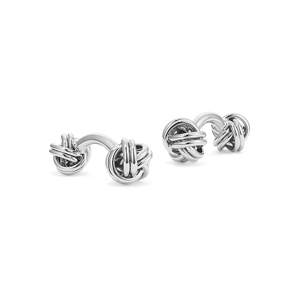 Knotted Cufflinks in Sterling Silver
