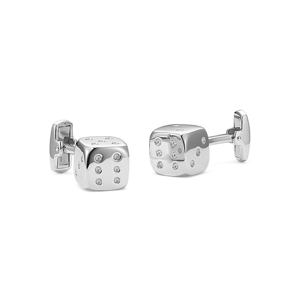 Dice Cufflinks in Sterling Silver