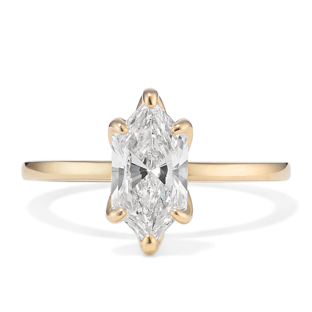 1 1/2 ct Lab-Grown Diamond Tulip Engagement Ring