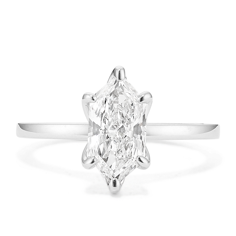 1 1/2 ct Lab-Grown Diamond Tulip Engagement Ring