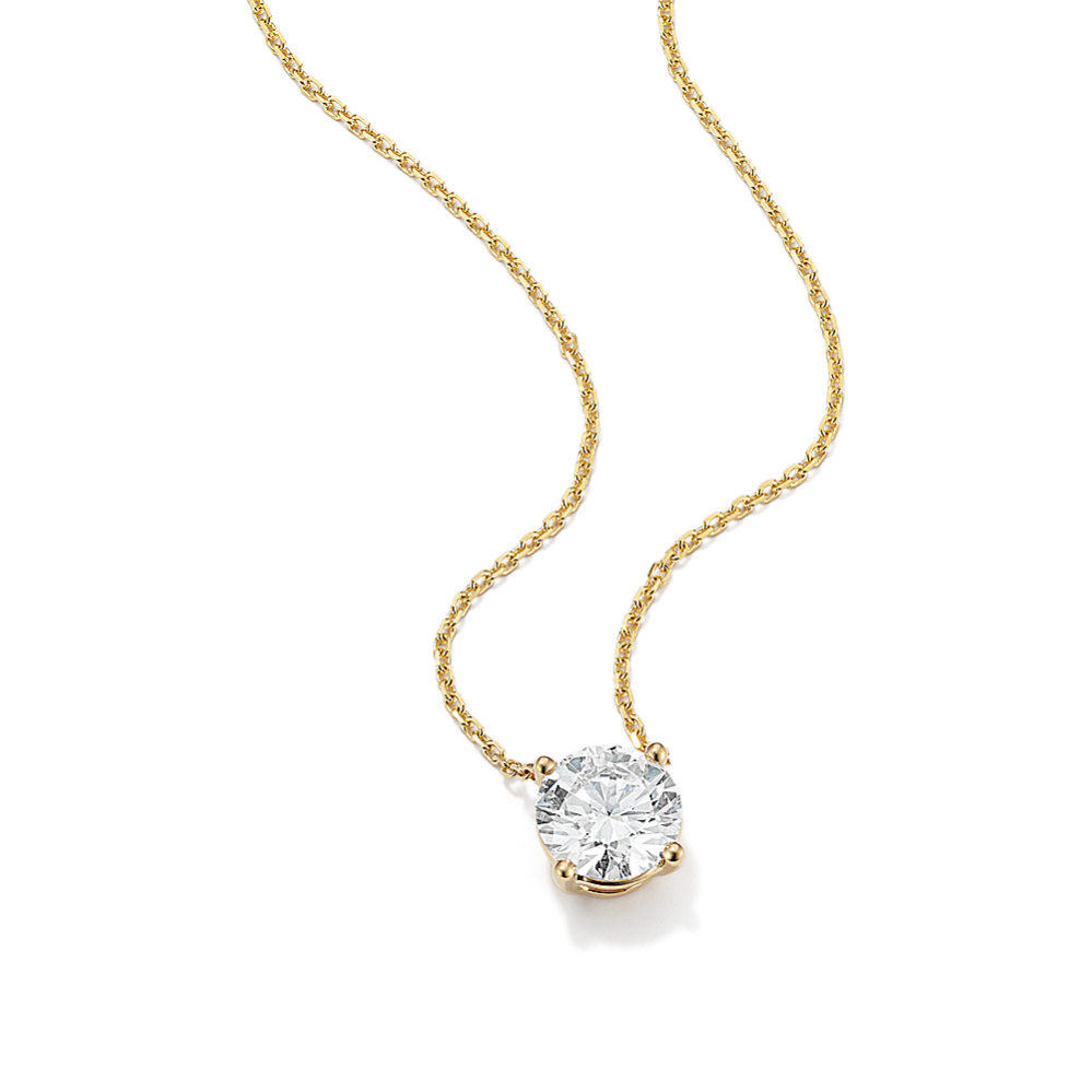 Round 1 1/2 ctw Lab-Grown Diamond Pendant