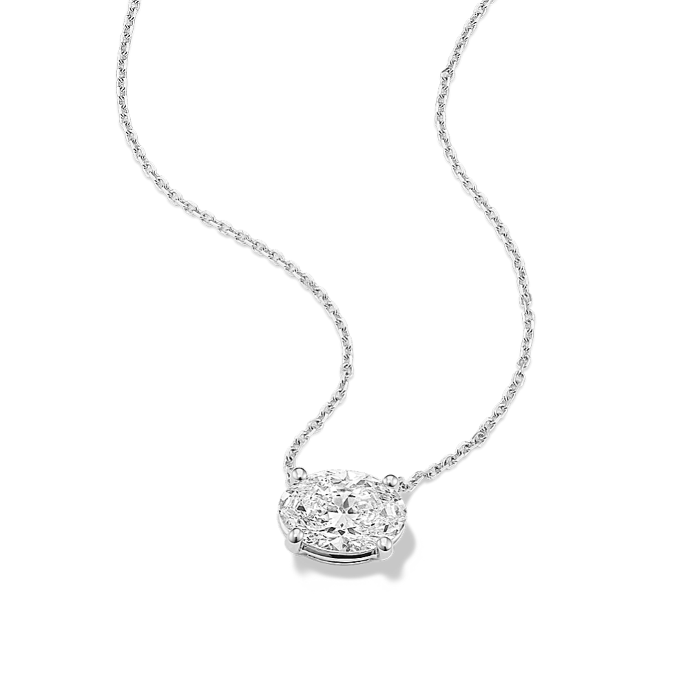 Oval 2 ctw Lab-Grown Diamond Pendant