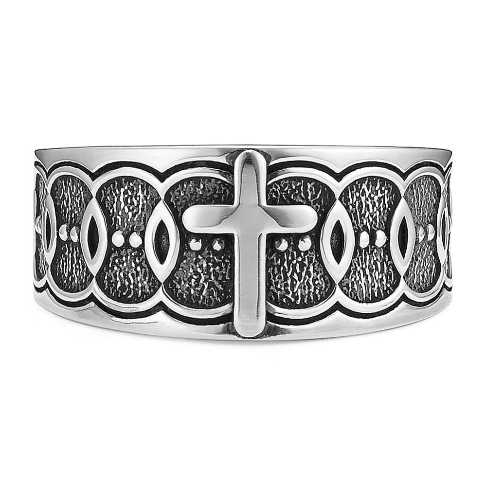 Ornate Sterling Silver Cross Ring