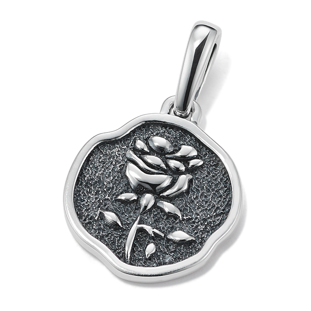 Rose Sterling Silver Charm