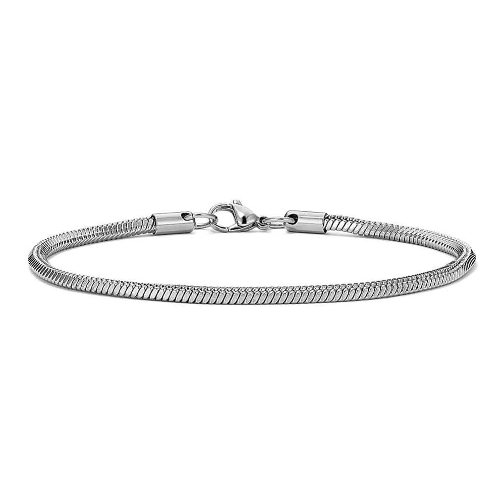 9'' Stainless Steel Snake Chain Bracelet (3mm)