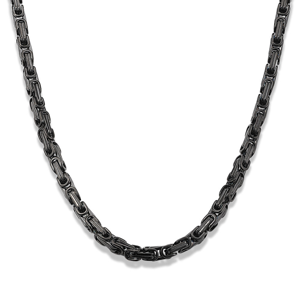 22'' Black Stainless Steel King's Chain (4mm)