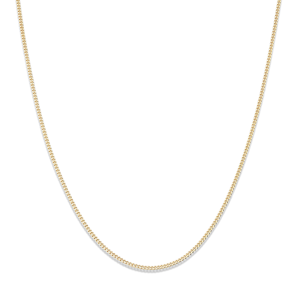 16'' 14K Gold Adjustable Curb Chain (0.65mm)