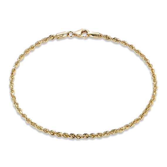 Shane Co. 7.5'' 14K Rope Chain Bracelet, Yellow Gold