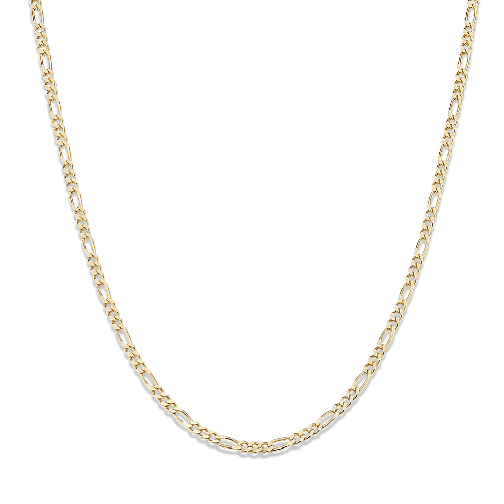 24'' 14K Yellow Gold Figaro Chain (1.5mm)