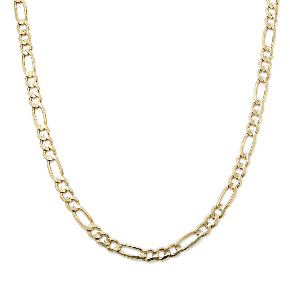18'' 14K Yellow Gold Figaro Chain (3mm)