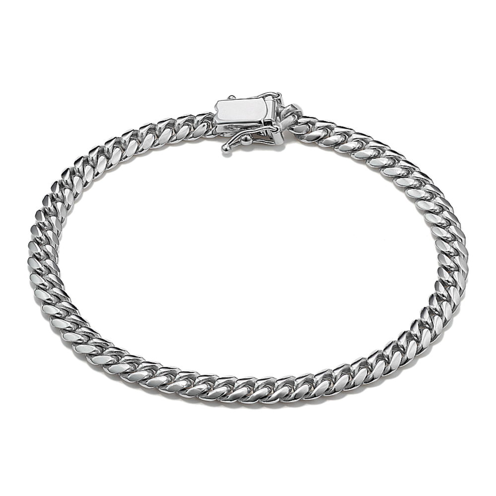 7.5'' 14K White Gold Miami Cuban Bracelet (4.9mm)