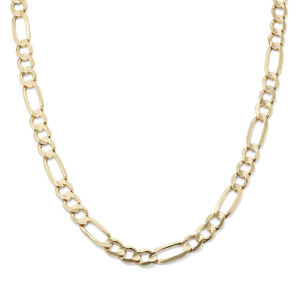 22'' 14K Yellow Gold Figaro Chain (4.3mm)
