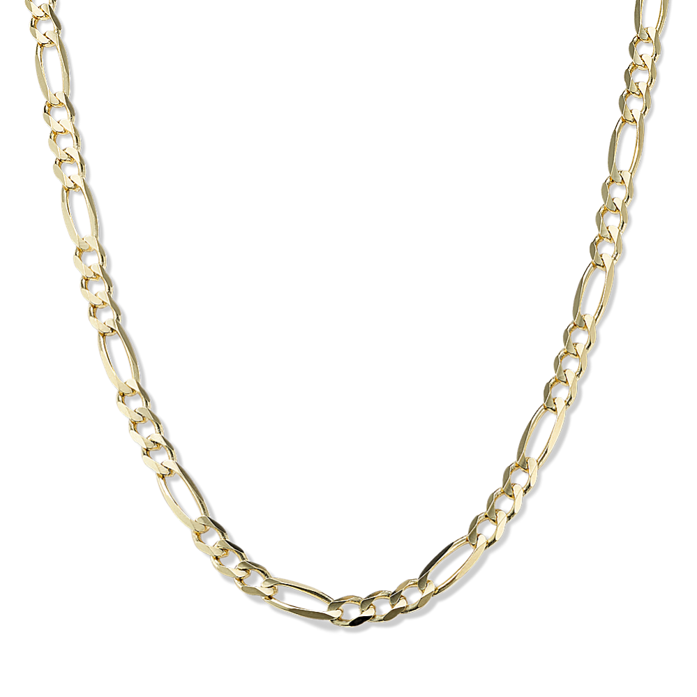 24'' 14K Gold Diamond-Cut Figaro Chain (3.8mm)