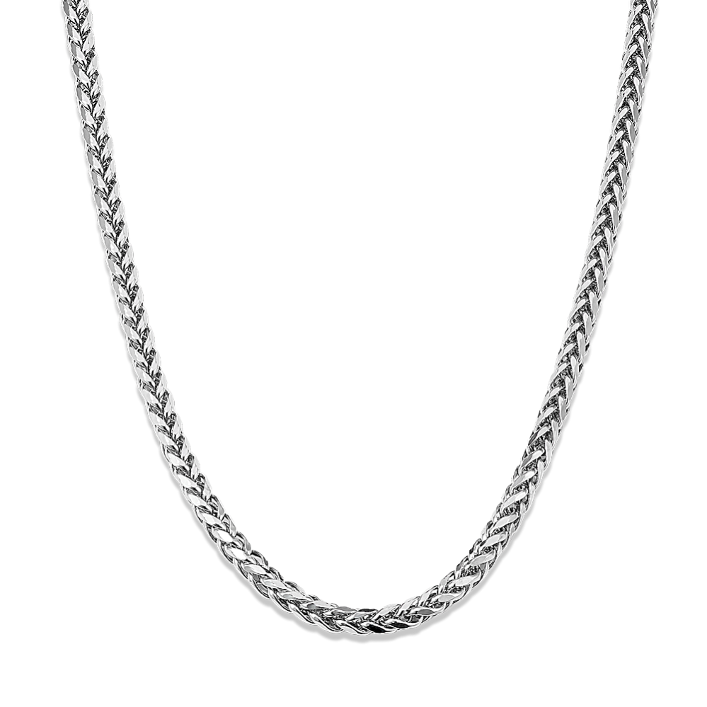 22'' 14K White Gold Wheat Chain (2.7mm)