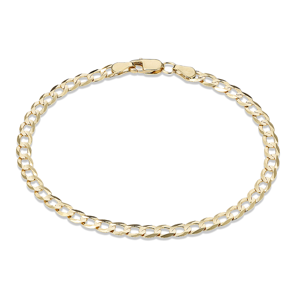 7.5'' 14K Yellow Gold Curb Chain Bracelet (3.8mm)