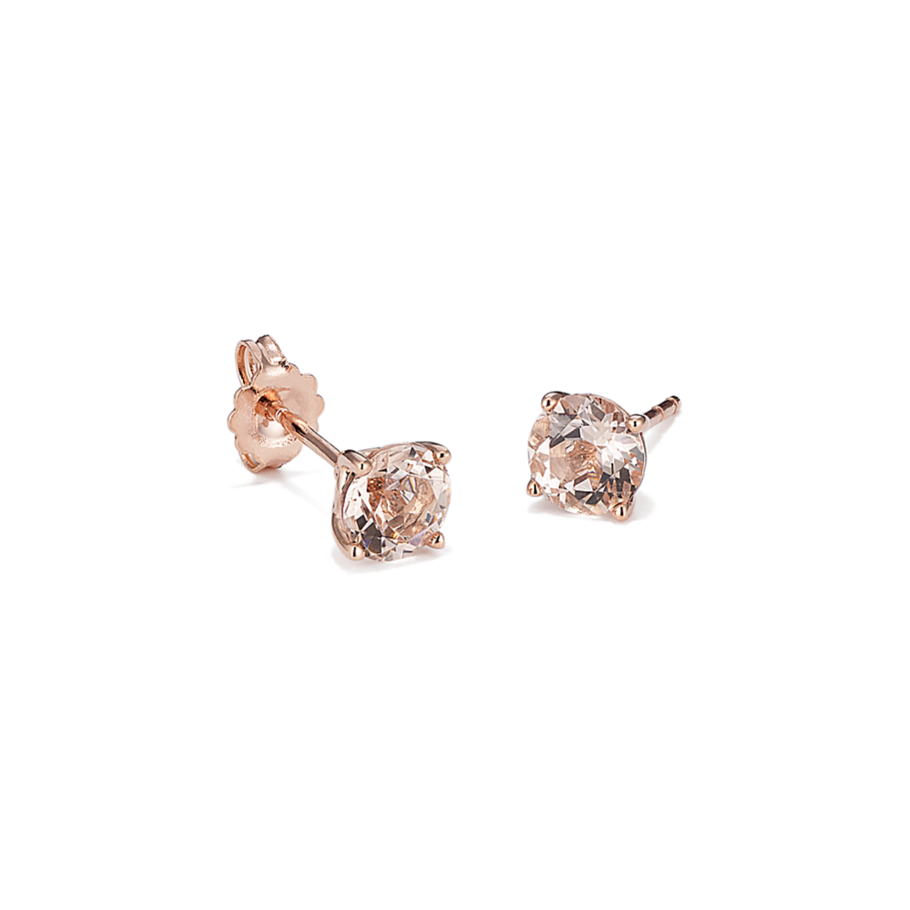 6mm Peach Morganite Studs