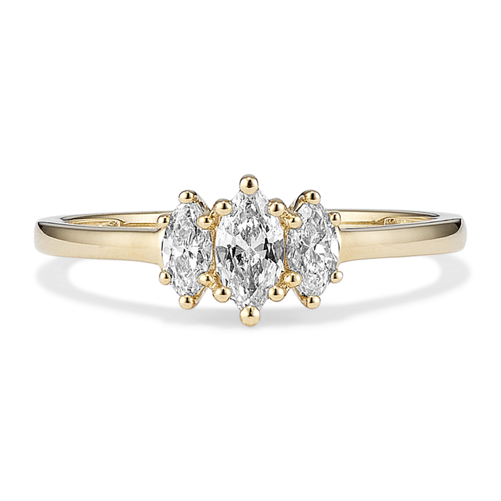 Lab-Grown Diamond Three-Stone Promise Ring