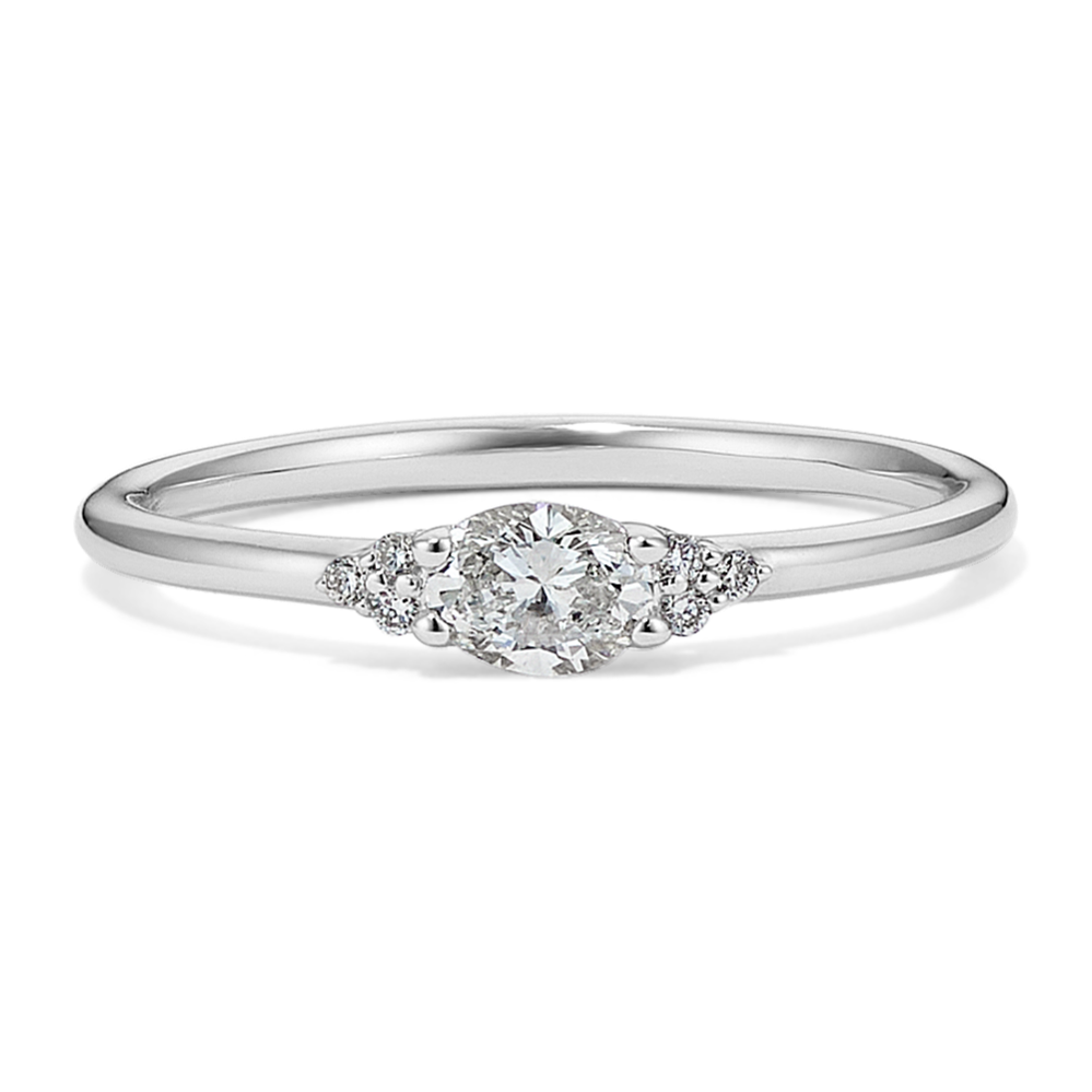 Three-Stone Lab-Grown Diamond Cluster Promise Ring