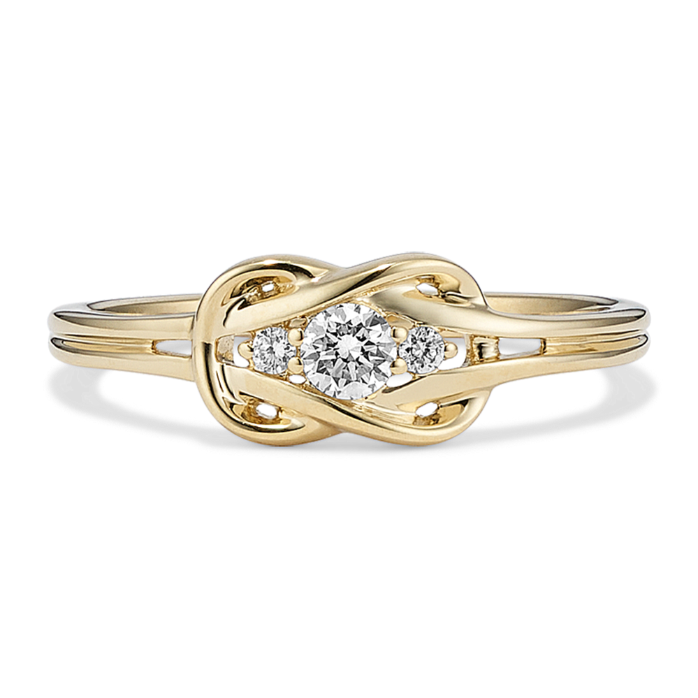 Lab-Grown Diamond Square Knot Promise Ring