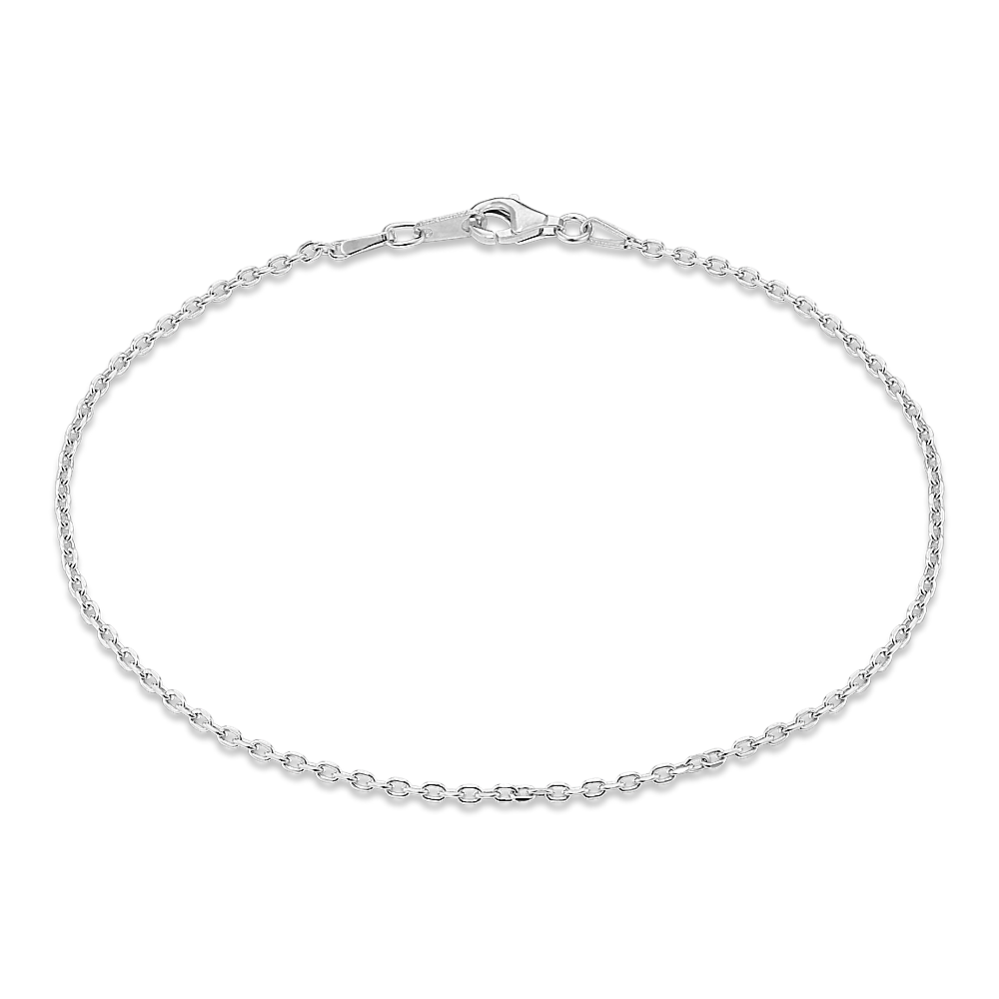 9'' Sterling Silver Cable Chain Bracelet (1.75mm) | Shane Co.