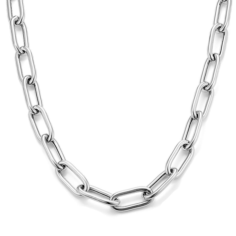 24'' Sterling Silver Paperclip Chain (6.5mm) | Shane Co.