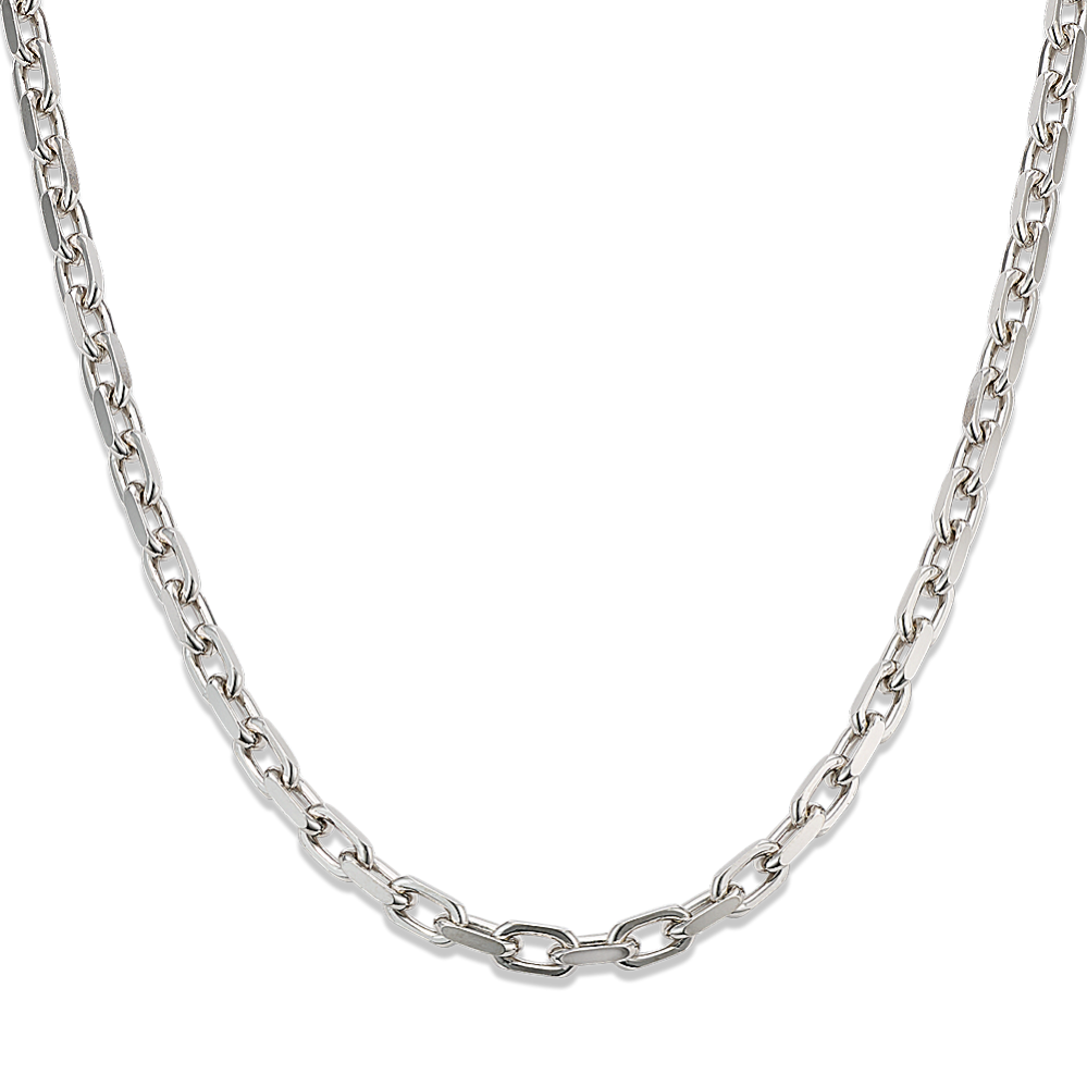 24'' Sterling Silver French Cable Chain (3.4mm) | Shane Co.