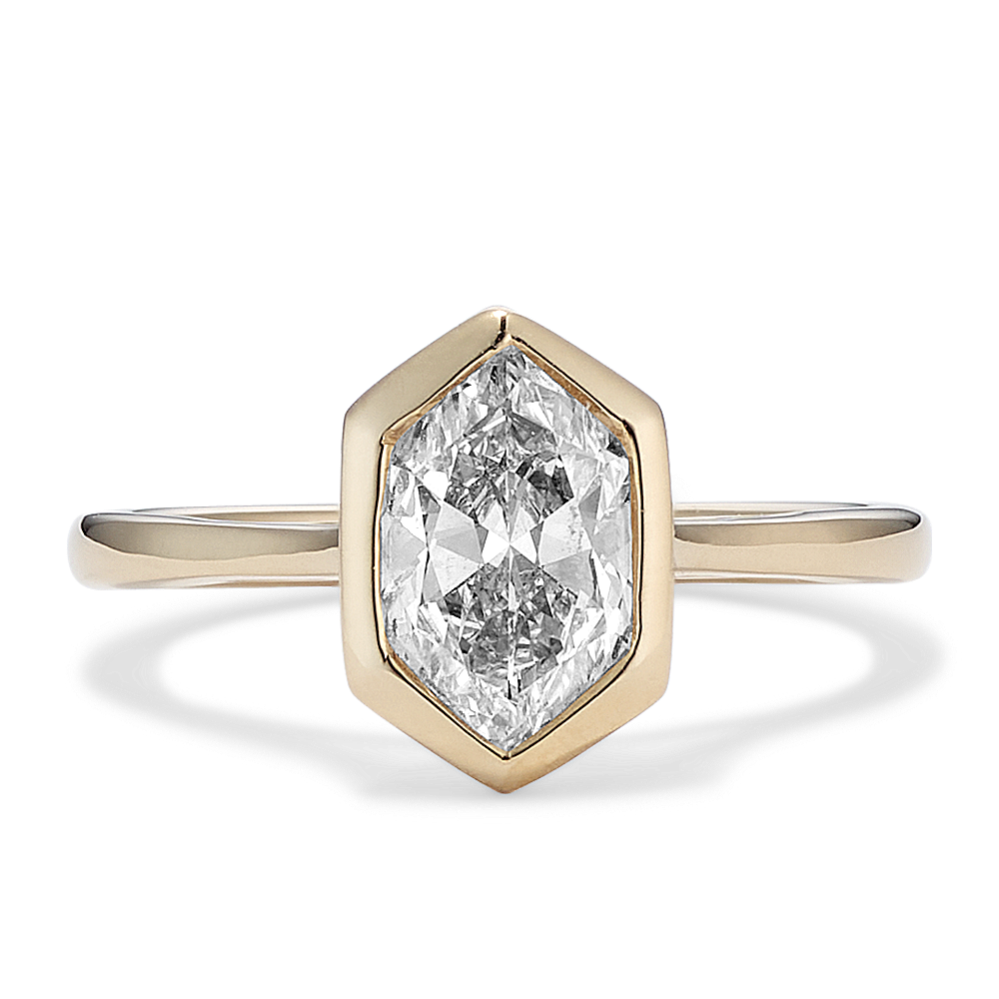 1 1/2 ct Lab-Grown Diamond Bezel Engagement Ring
