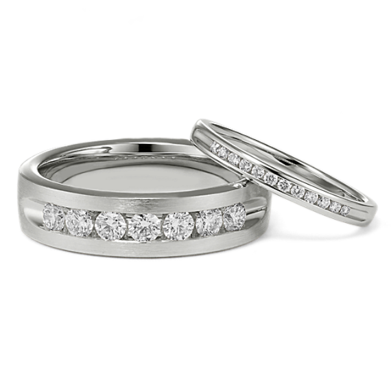 Arden Natural Diamond 14K White Gold Couples Set