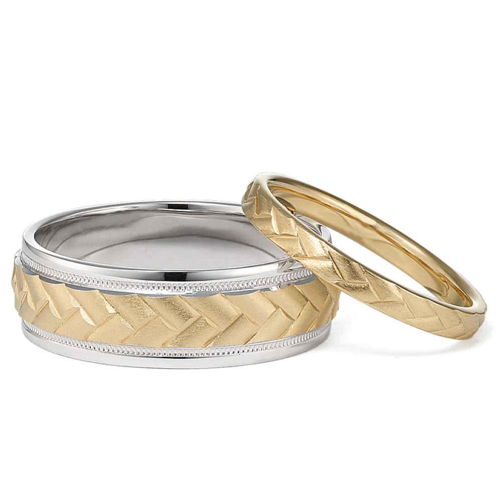 Interwoven 14K Yellow Gold Couples Set