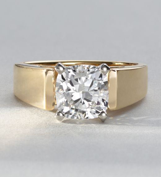 A 14k Yellow Gold Engagement Ring