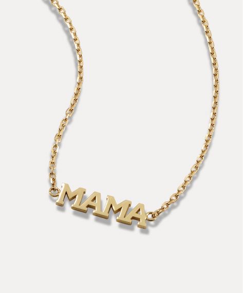 14K Yellow Gold Mama Necklace